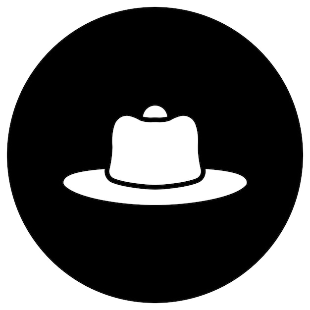 Ilustración del diseño del icono vectorial del sombrero