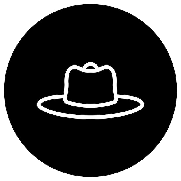 Ilustración del diseño del icono vectorial del sombrero