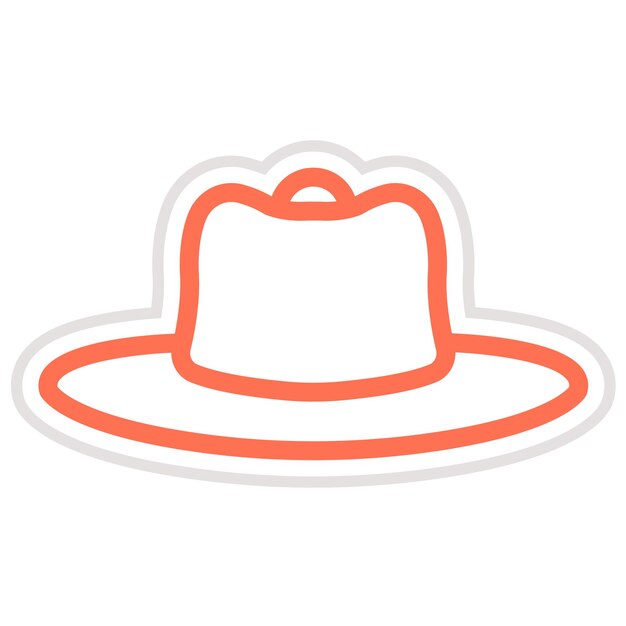 Ilustración del diseño del icono vectorial del sombrero
