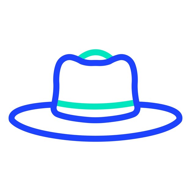 Ilustración del diseño del icono vectorial del sombrero