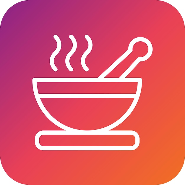 Ilustración del diseño del icono vectorial de la sopa