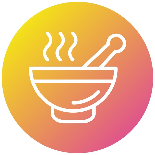 Ilustración del diseño del icono vectorial de la sopa