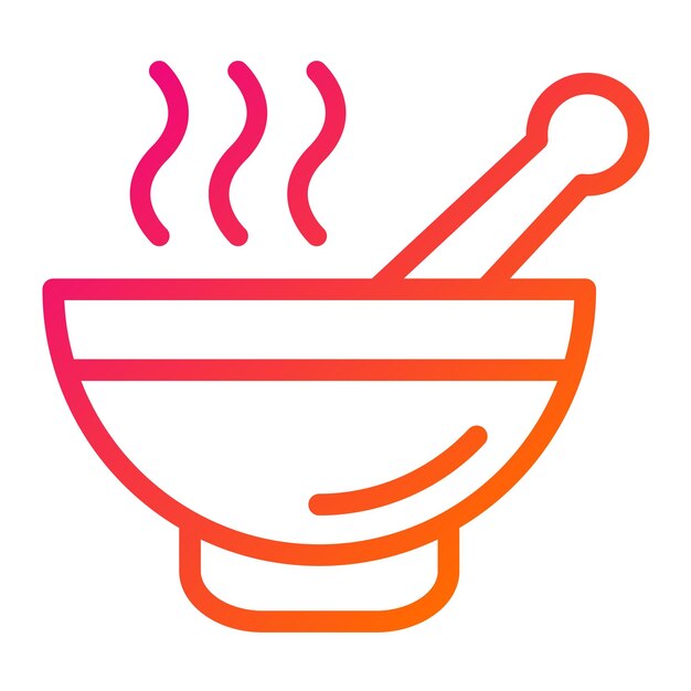 Ilustración del diseño del icono vectorial de la sopa