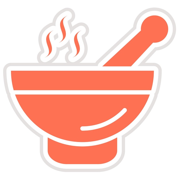 Ilustración del diseño del icono vectorial de la sopa
