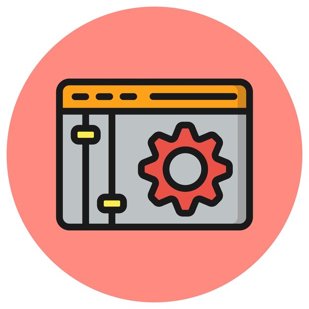 Ilustración del diseño del icono vectorial de soporte técnico