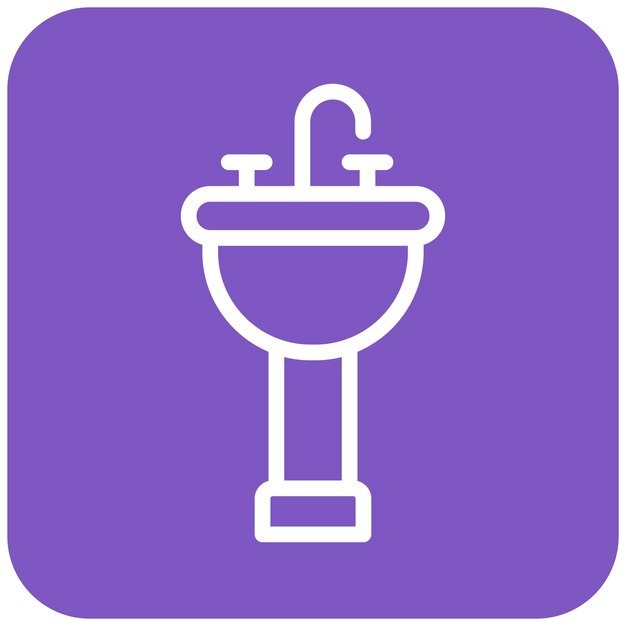 Ilustración del diseño del icono vectorial del sumidero