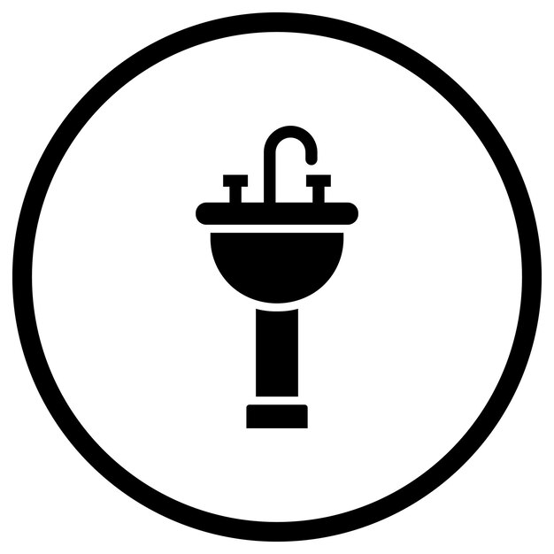 Ilustración del diseño del icono vectorial del sumidero