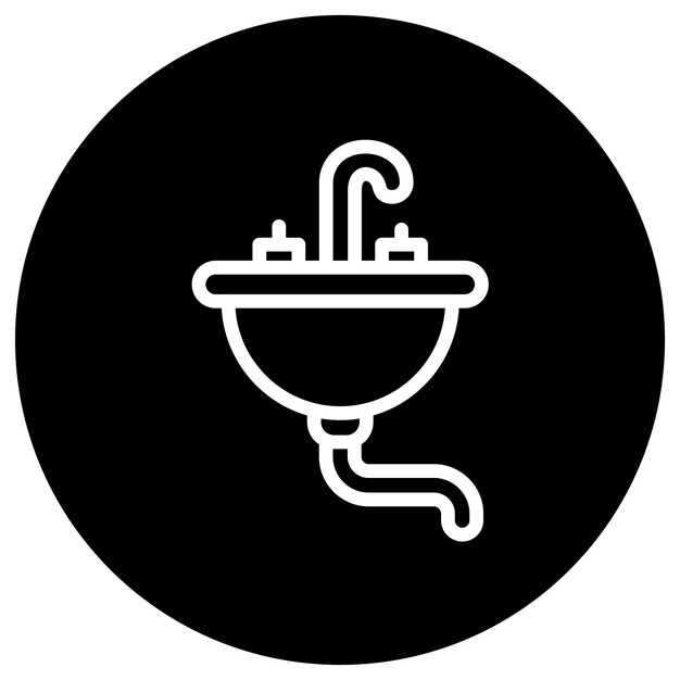 Ilustración del diseño del icono vectorial del sumidero