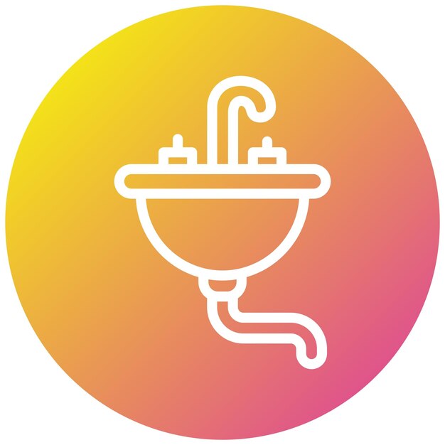 Ilustración del diseño del icono vectorial del sumidero