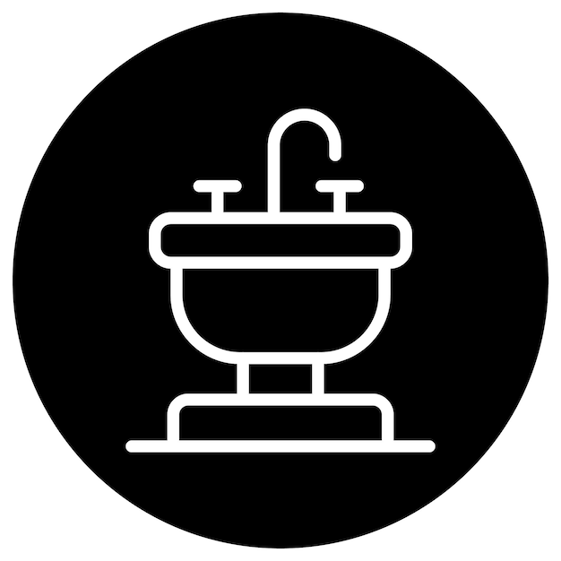 Ilustración del diseño del icono vectorial del sumidero