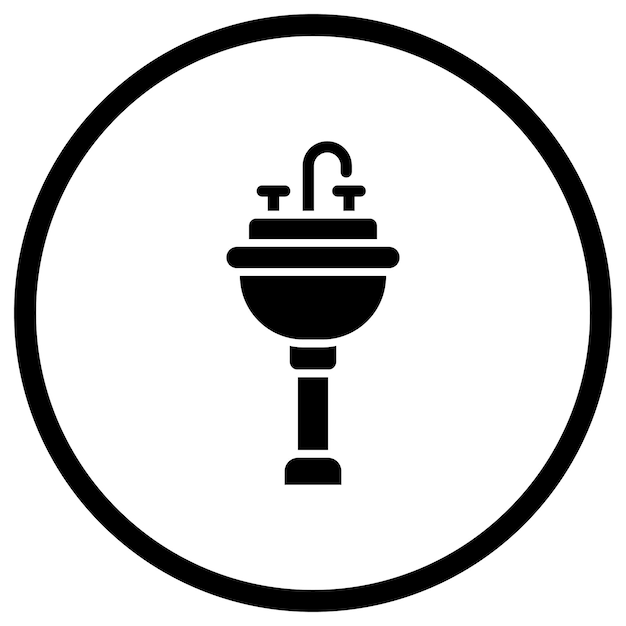 Ilustración del diseño del icono vectorial del sumidero