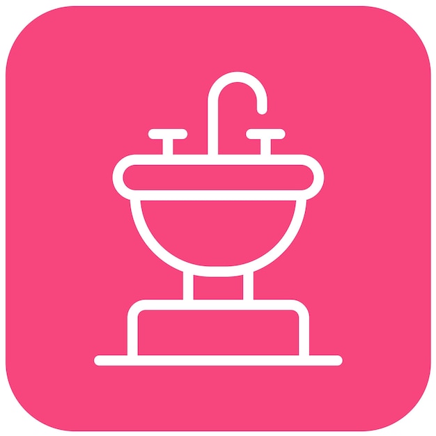Ilustración del diseño del icono vectorial del sumidero