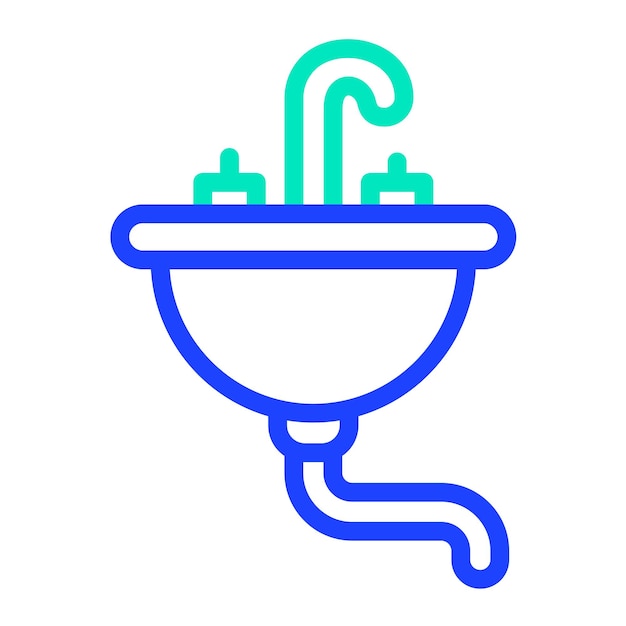 Ilustración del diseño del icono vectorial del sumidero
