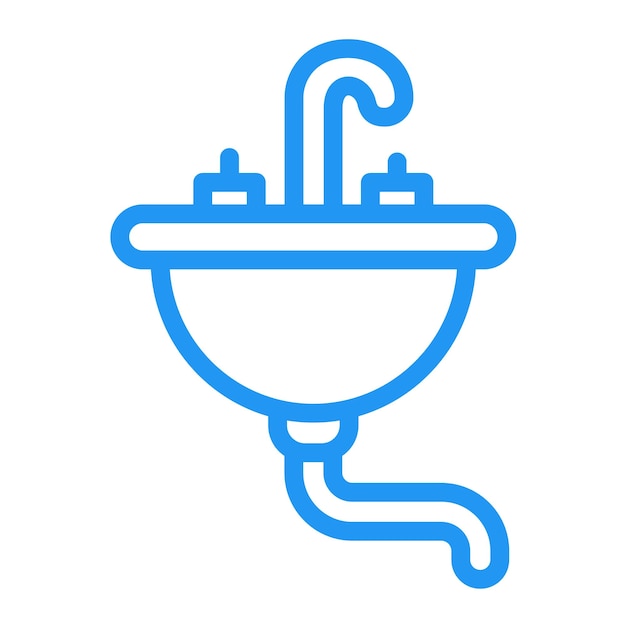 Ilustración del diseño del icono vectorial del sumidero