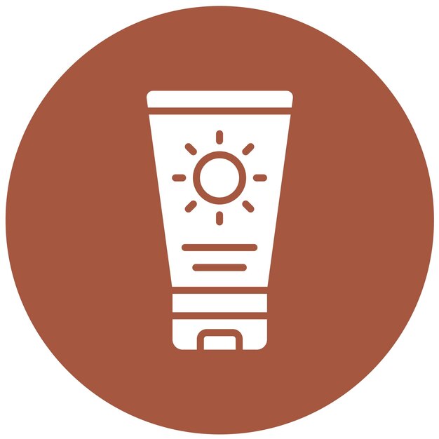 Ilustración del diseño del icono vectorial de Suncream