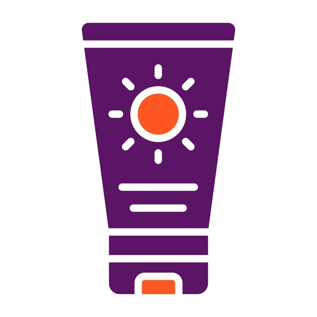 Ilustración del diseño del icono vectorial de Suncream