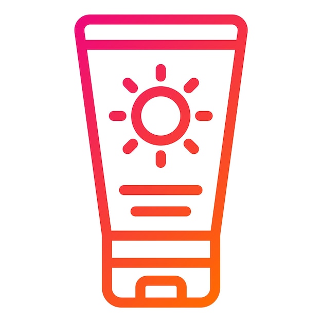 Ilustración del diseño del icono vectorial de Suncream