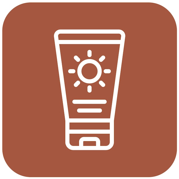 Ilustración del diseño del icono vectorial de Suncream