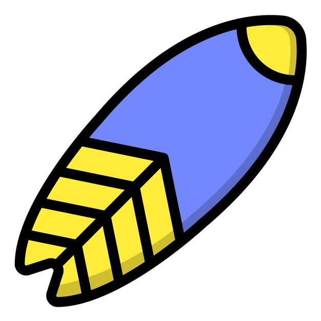 Ilustración del diseño del icono vectorial de la tabla de surf