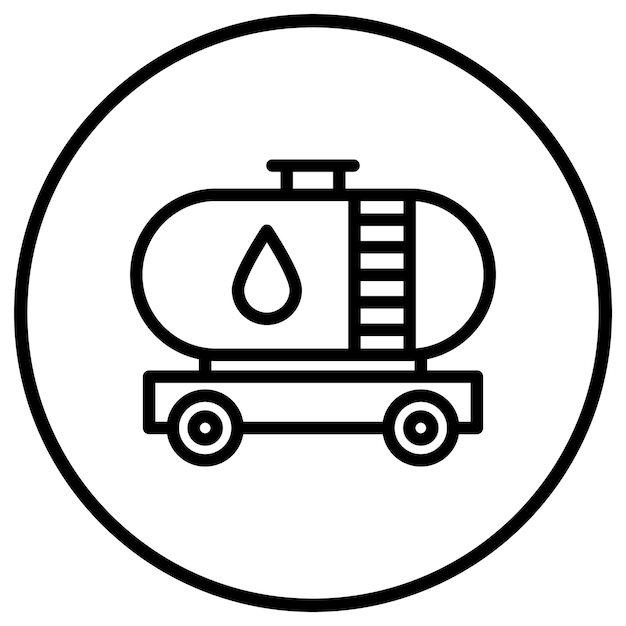 Ilustración del diseño del icono vectorial del tanque de aceite