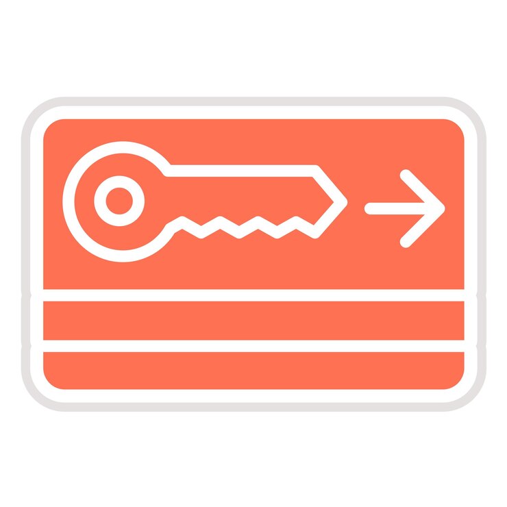 Vector ilustración del diseño del icono vectorial de la tarjeta clave