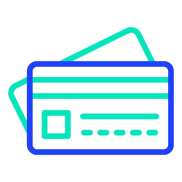 Ilustración del diseño del icono vectorial de la tarjeta de crédito