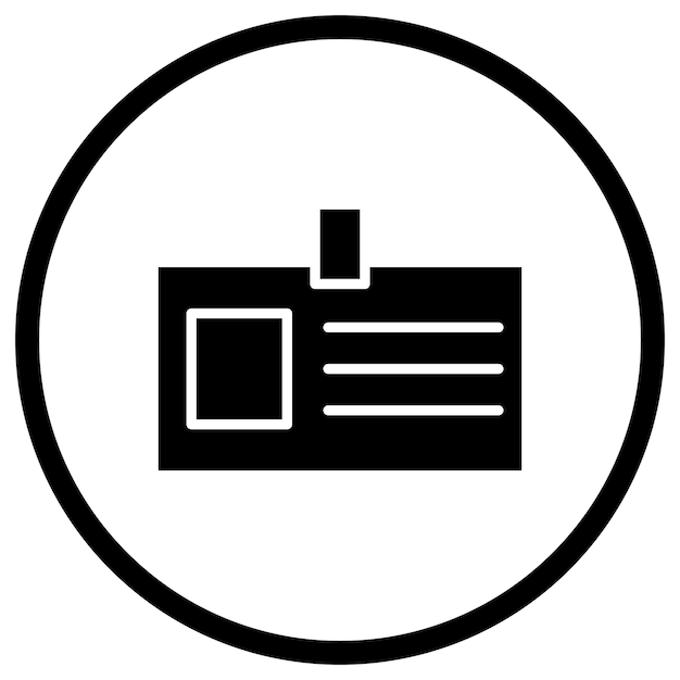 Ilustración del diseño del icono vectorial de la tarjeta del estudiante