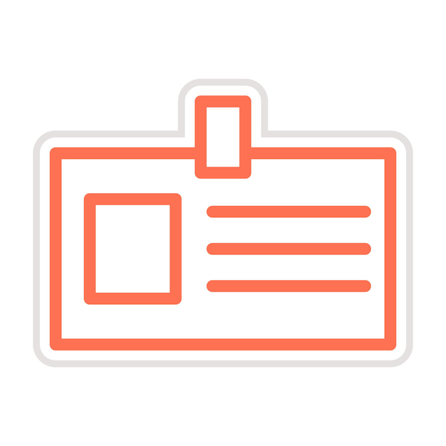 Ilustración del diseño del icono vectorial de la tarjeta del estudiante