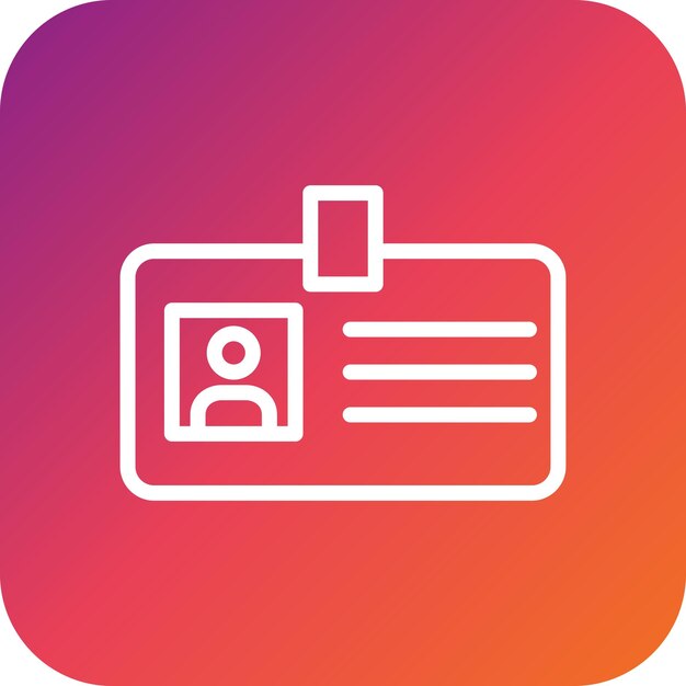 Ilustración del diseño del icono vectorial de la tarjeta de identificación