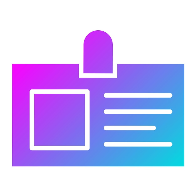 Ilustración del diseño del icono vectorial de la tarjeta de identificación
