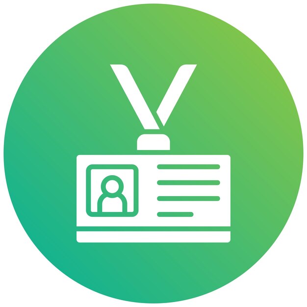Ilustración del diseño del icono vectorial de la tarjeta de identificación