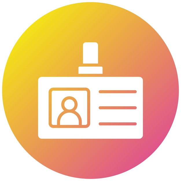 Ilustración del diseño del icono vectorial de la tarjeta de identificación
