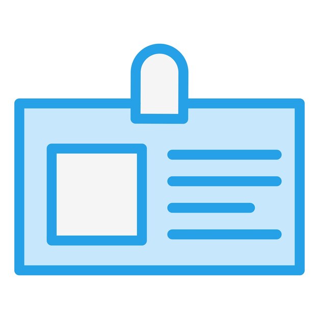 Ilustración del diseño del icono vectorial de la tarjeta de identificación