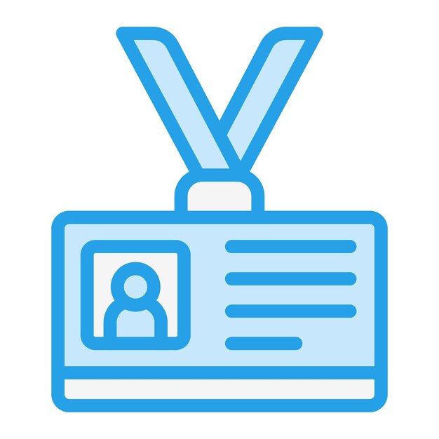 Ilustración del diseño del icono vectorial de la tarjeta de identificación