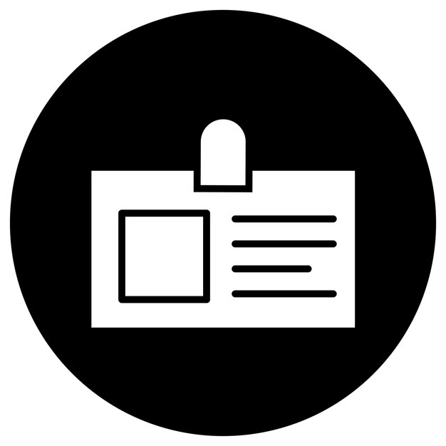 Ilustración del diseño del icono vectorial de la tarjeta de identificación