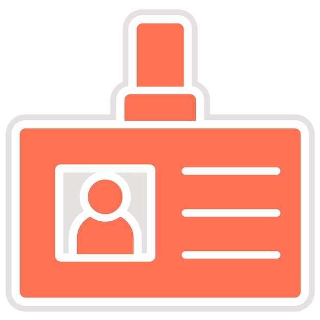 Ilustración del diseño del icono vectorial de la tarjeta de identificación