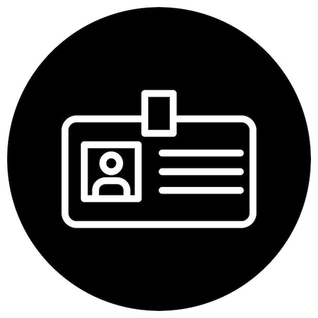 Ilustración del diseño del icono vectorial de la tarjeta de identificación