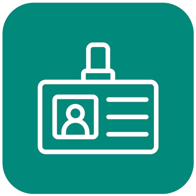 Ilustración del diseño del icono vectorial de la tarjeta de identificación