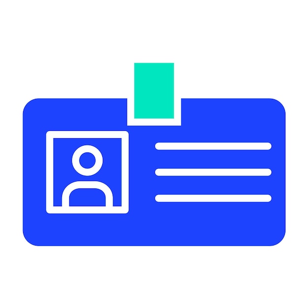 Ilustración del diseño del icono vectorial de la tarjeta de identificación
