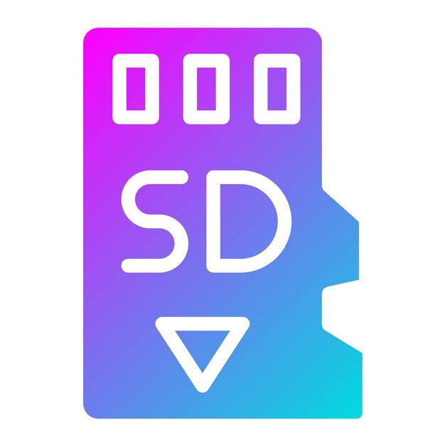 Ilustración del diseño del icono vectorial de la tarjeta de memoria
