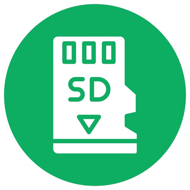 Ilustración del diseño del icono vectorial de la tarjeta de memoria