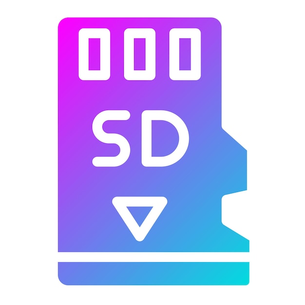 Ilustración del diseño del icono vectorial de la tarjeta de memoria