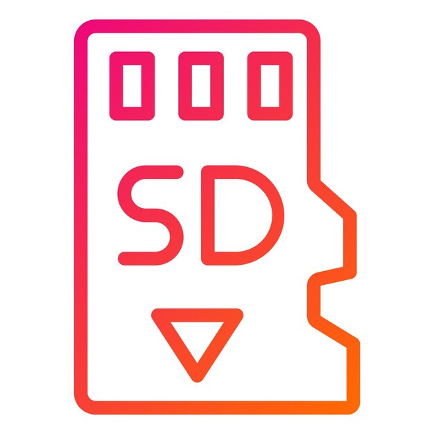 Ilustración del diseño del icono vectorial de la tarjeta de memoria