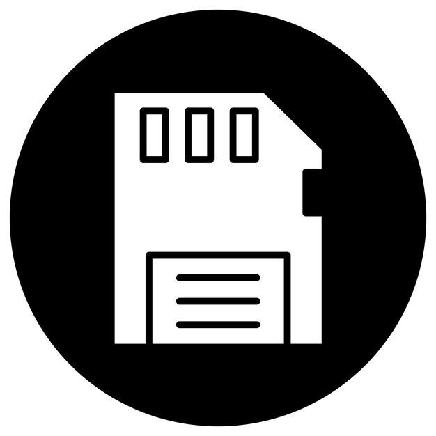Ilustración del diseño del icono vectorial de la tarjeta de memoria