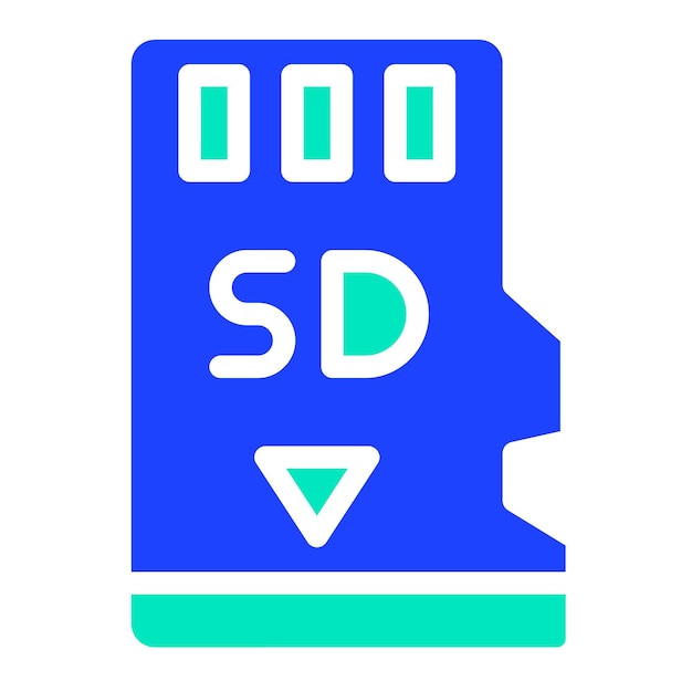 Ilustración del diseño del icono vectorial de la tarjeta de memoria