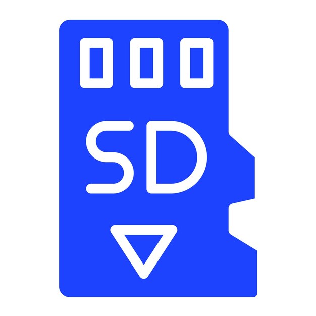 Ilustración del diseño del icono vectorial de la tarjeta de memoria