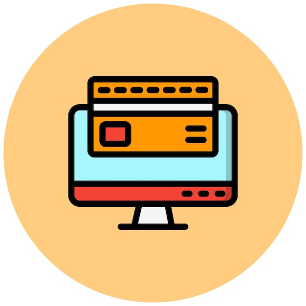 Ilustración del diseño del icono vectorial de la tarjeta minorista