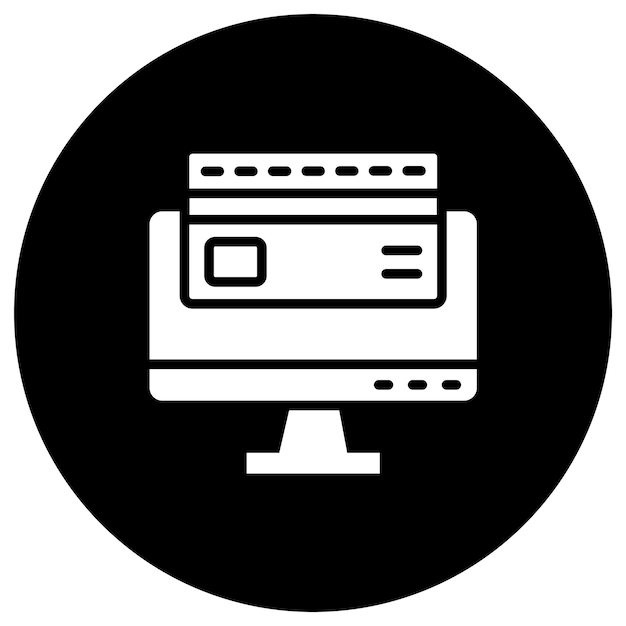 Ilustración del diseño del icono vectorial de la tarjeta minorista