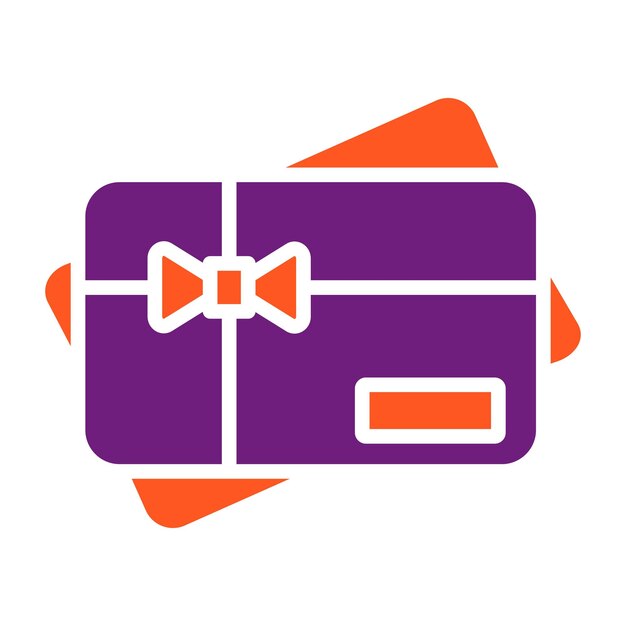 Ilustración del diseño del icono vectorial de la tarjeta de regalo