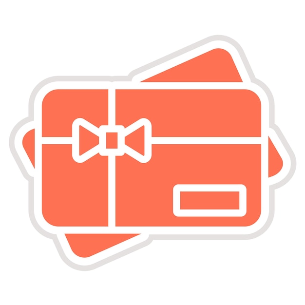 Ilustración del diseño del icono vectorial de la tarjeta de regalo